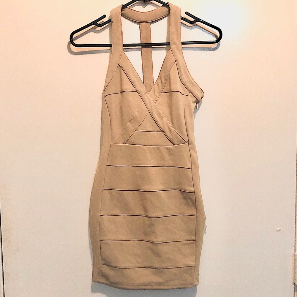 Tobi Bodycon tan minidress, Small, worn once
